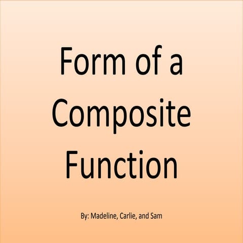 Form of a Composite Function