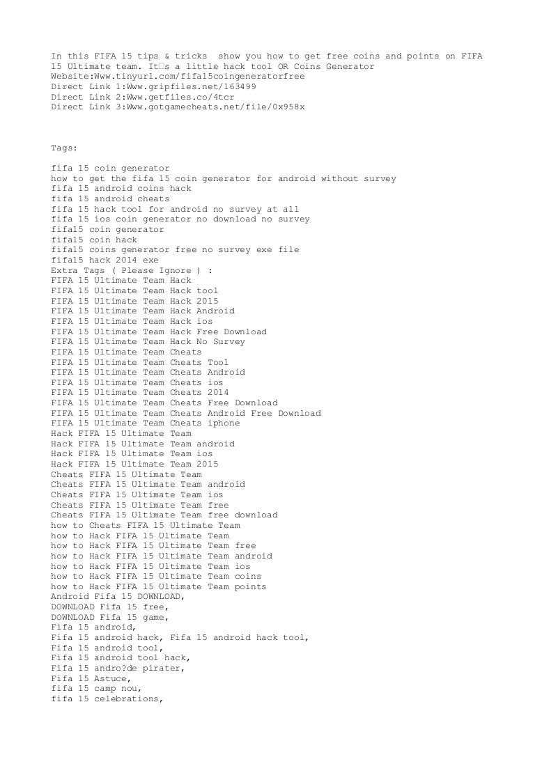 How To Get Fifa 15 Unlimited Coins Or Points Pc Ps3 Xbox360