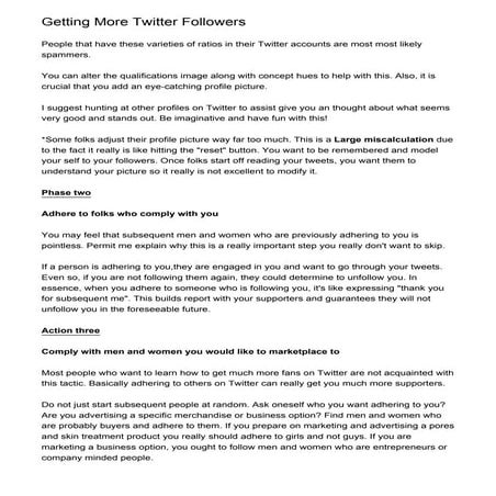 Getting More Twitter Followers