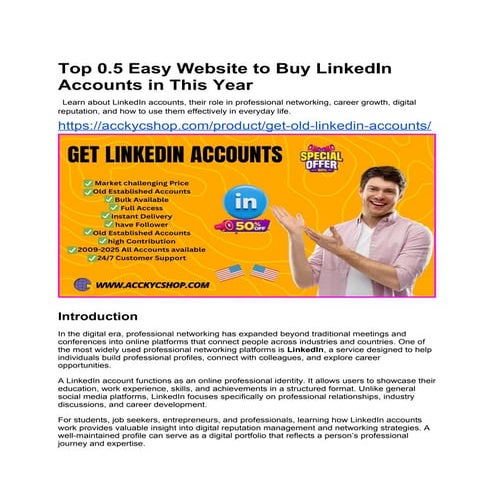 LinkedIn Presentation 101 - Beginners Guide To LinkedIn | PDF