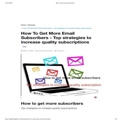 How to get more email subscribers