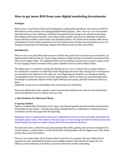 How to get more ROI from your digital marketing investments in China