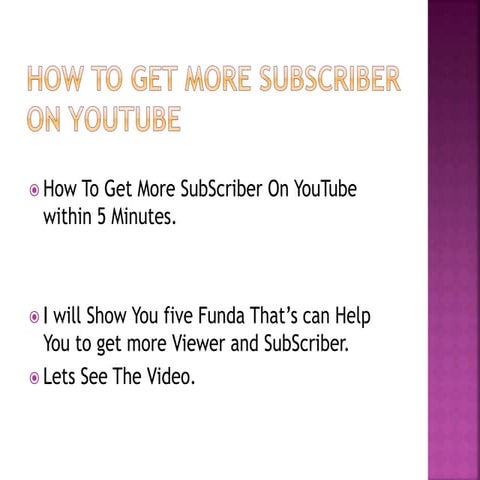 How to get more subscriber on you tube