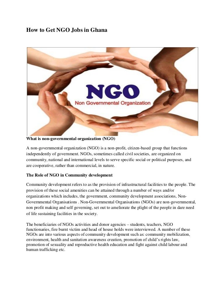 How to get ngo jobs in ghana