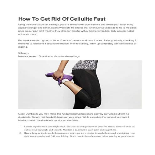 How to get rid of cellulite fast