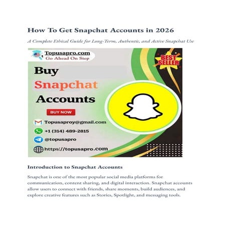 Get Snapchat Accounts – Fast, Secure and Trusted Social Media Growth.pdf