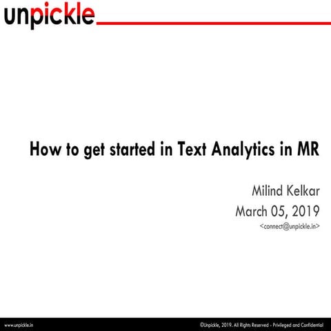 How to get started in text analytics in market research | PDF