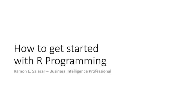 How to get started with R programming