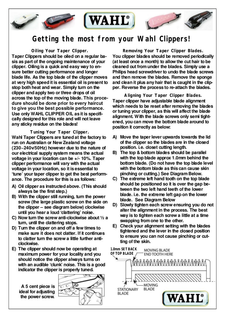 adjusting wahl clipper blades