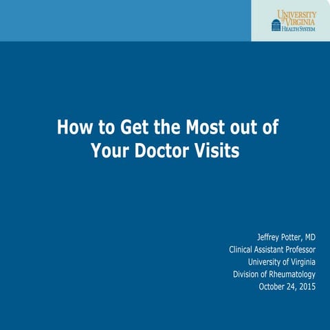 How to get the most out of your doctor's visits dr. potter