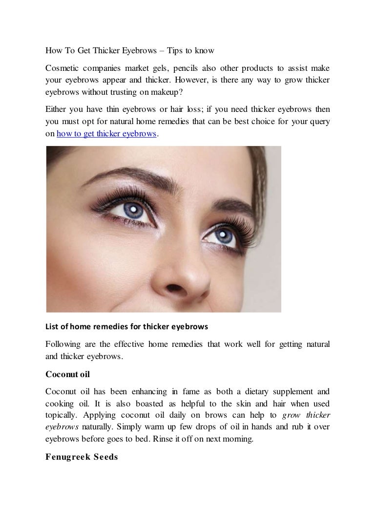 How To Get Thicker Eyebrows Proven Methods To Know
