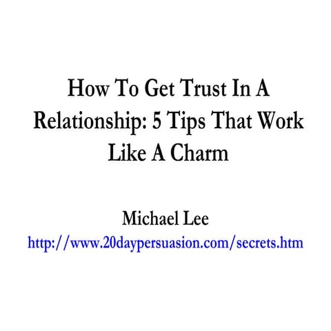 How To Get Trust In A Relationship: 5 Tips That Work Like A Charm