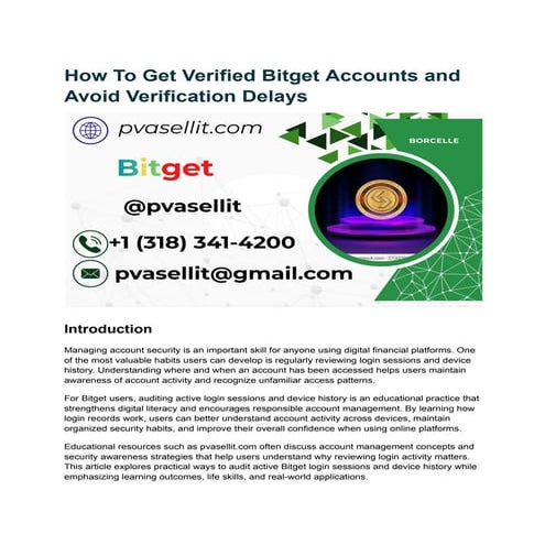 How To Get Verified Bitget Accounts and Unlock More Features.pdf