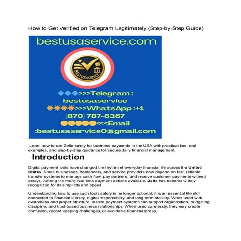 How to Get Verified on Telegram Legitimately (Step‑by‑Step Guide).pdf
