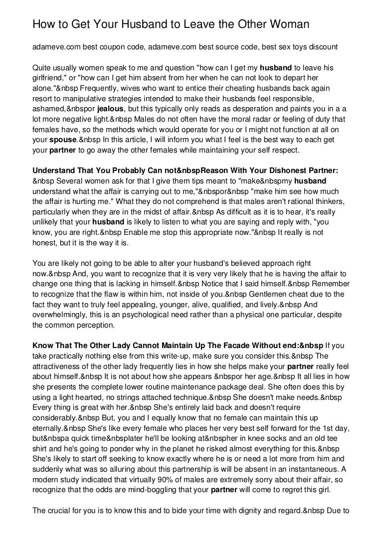 howtogetyourhusbandtoleavetheotherwoman 20130402 014209 130402034214 phpapp01 thumbnail 4 jpg cb 1364874150 a letter to the other woman