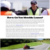 getting a motorbike licence