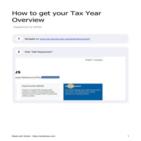 How to get your Tax Year Overview | PDF