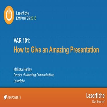 How to Give an Amazing Presentation