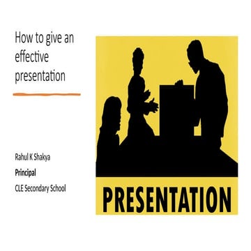 How to give an effective presentation in class