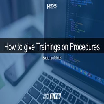 How to give trainings on procedures