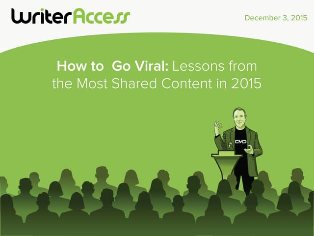 How To Go Viral: Lessons from the Most Shared Content