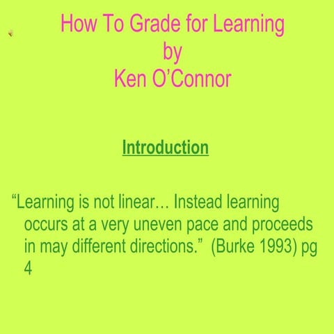 How To Grade For Learning