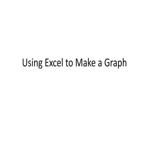 How to graph in excel
