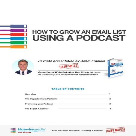 How to grow an email list using a podcast e-book