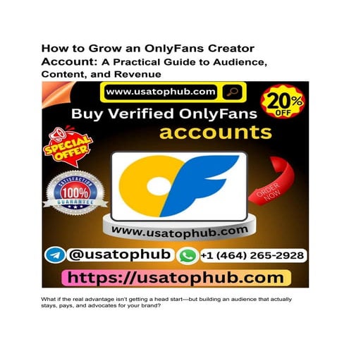 Unlocking the Potential of OnlyFans: Five Essential Tips for Creators | PDF