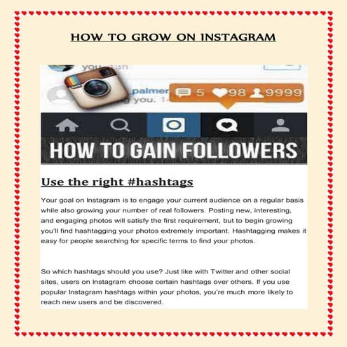 HOW TO GROW ON INSTAGRAM