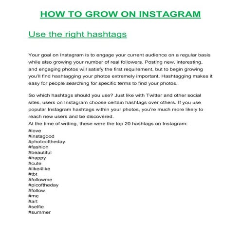 How To Grow On Instagram
