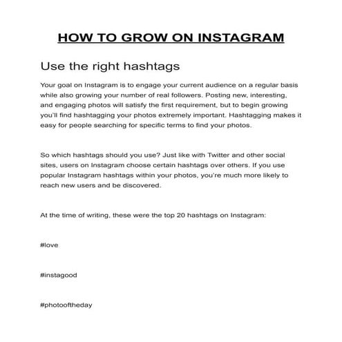 How To Grow On Instagram