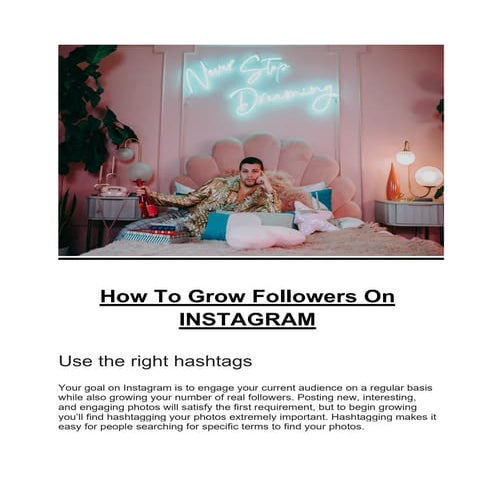 How to grow on instagram