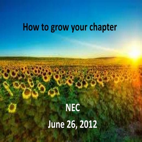 How to grow your chapter | PPTX