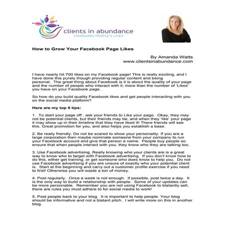 How To Grow Your Facebook Page Likes