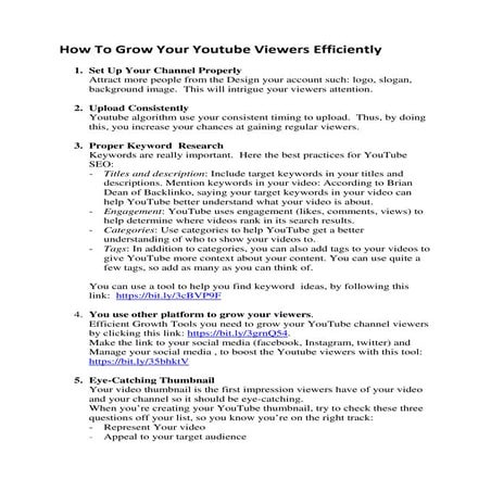 How to Grow Your Youtube Viewers Efficiently