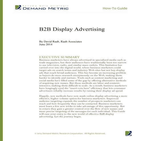 B2B Display Advertising How-To Guide