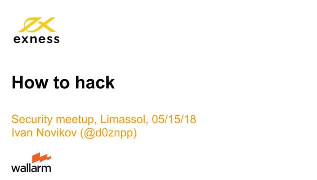 How to hack. Cyprus meetup