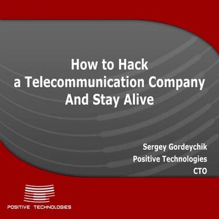How to hack a telecommunication com...
