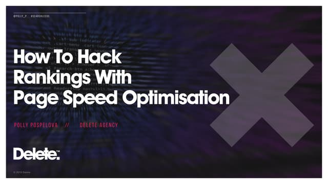 How to hack rankings with page speed optimisation