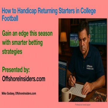 How to Handicap Returning Starters in College Football