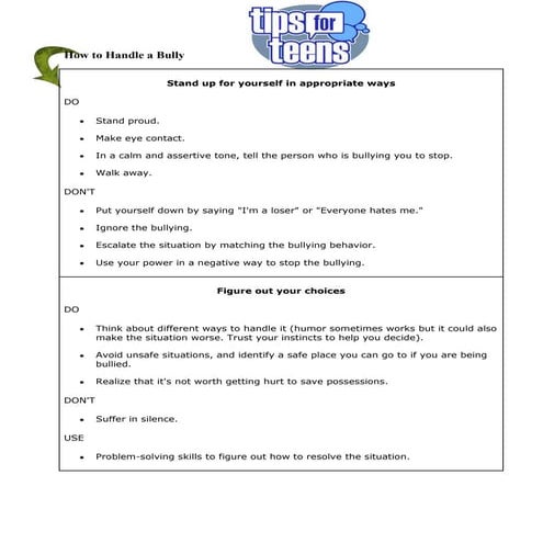 How to handle a bully