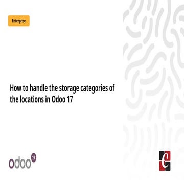 How to handle the storage categories of the locations in Odoo 17