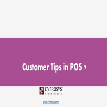 How to handle tips in pos
