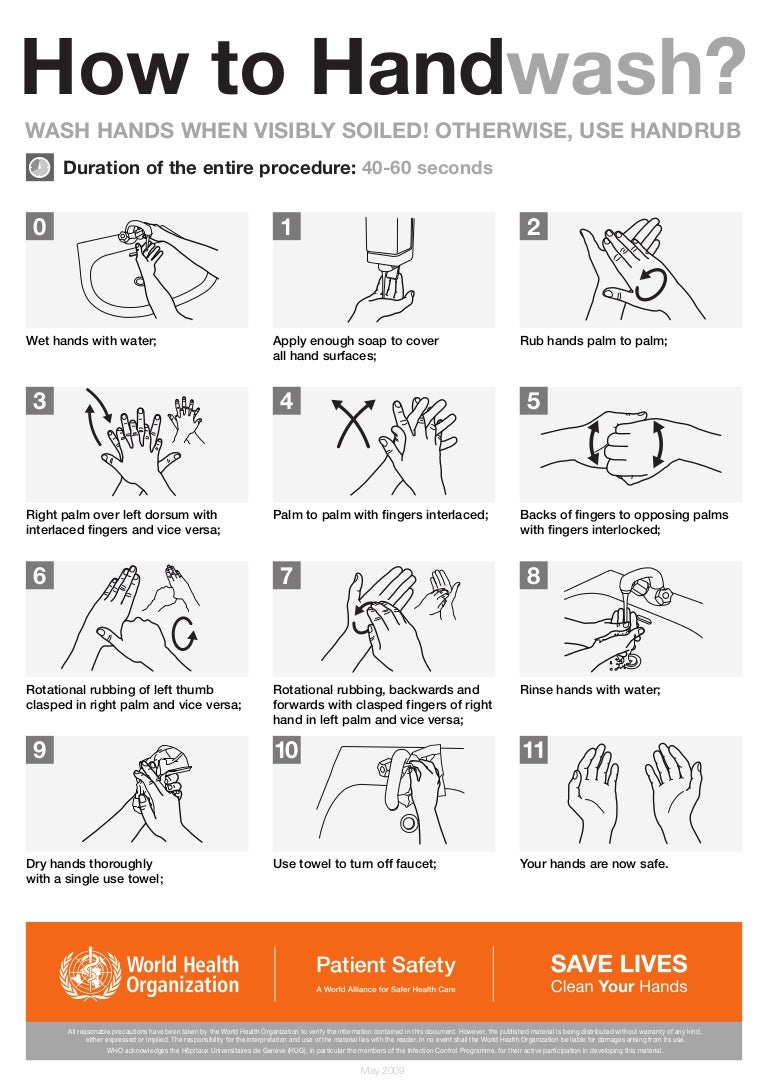 How To Hand Wash Poster