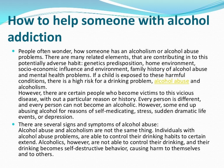How to get help with alcohol