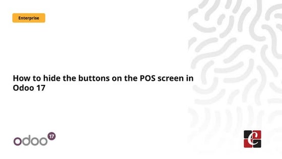 How to hide the buttons on the POS screen in Odoo 17