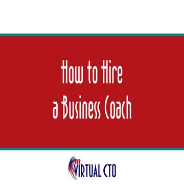 How to hire a business coach