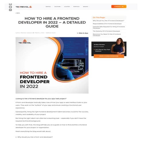How to hire front end developer | PDF | Web Development | Internet