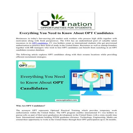 how to hire opt candidates for foreign company